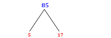 prime factorization of 85